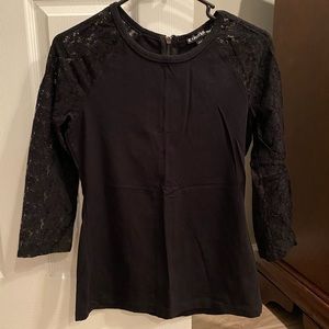 Express, black - 3/4 lace sleeve shirt, EUC, so pretty on